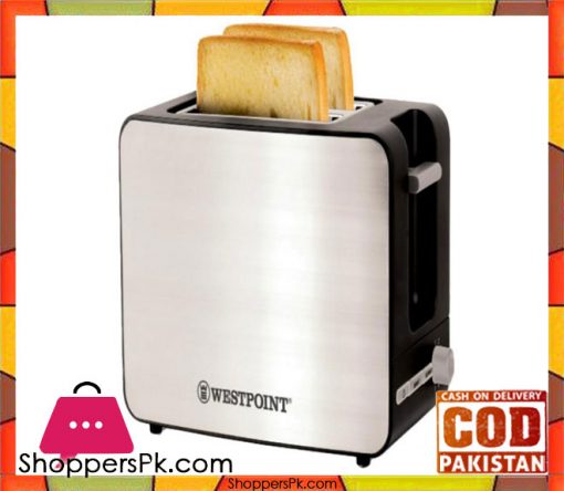 Westpoint WF-2532 - Deluxe Pop-Up Toaster - Silver & Black - Karachi Only
