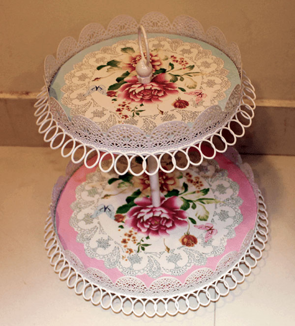 2 Tier Metal Cake Stand