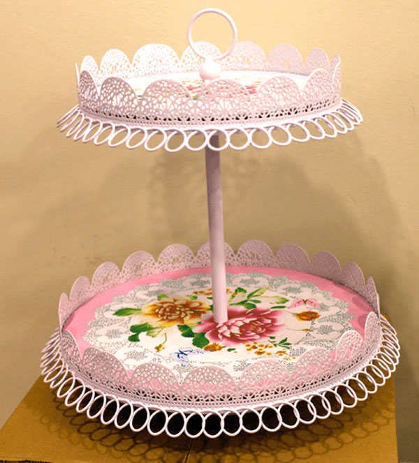 2 Tier Metal Cake Stand