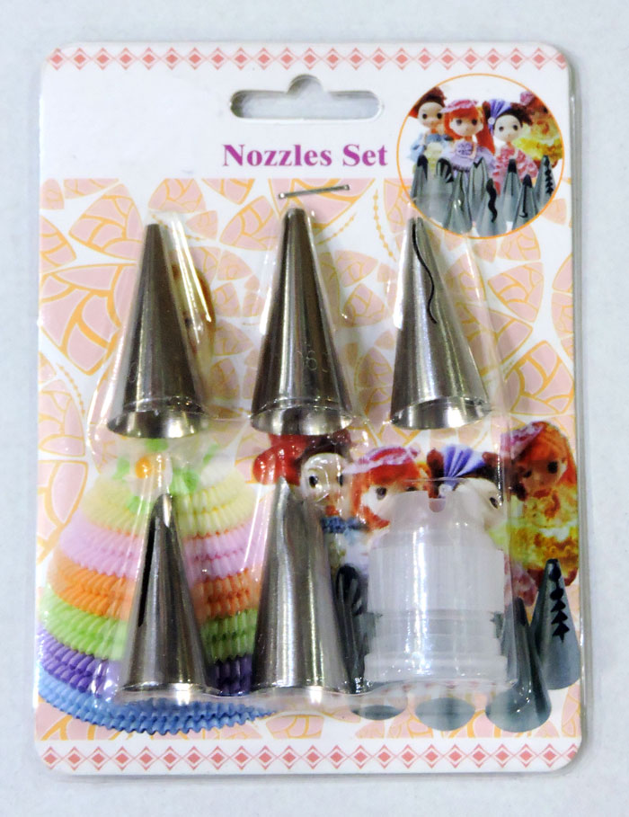 5 Pcs Barbie Skirt Dress Nozzles Set With Coupler