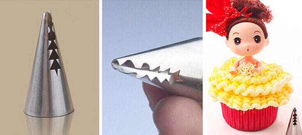 5 Pcs Barbie Skirt Dress Nozzles Set With Coupler