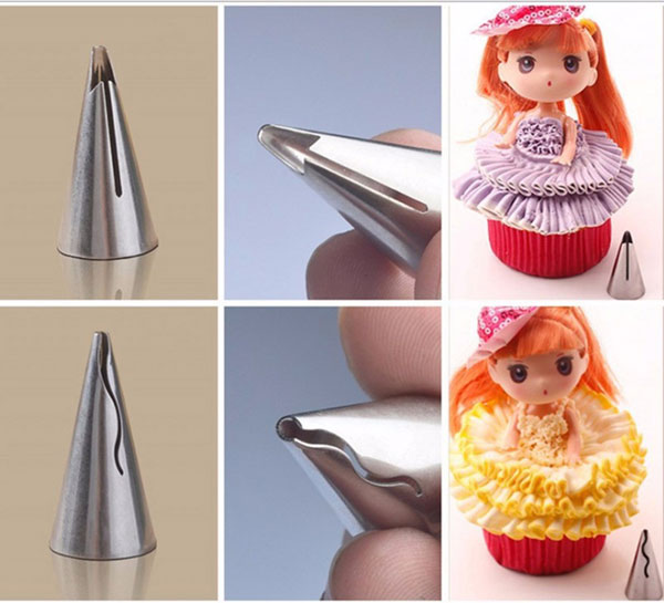 5 Pcs Barbie Skirt Dress Nozzles Set With Coupler