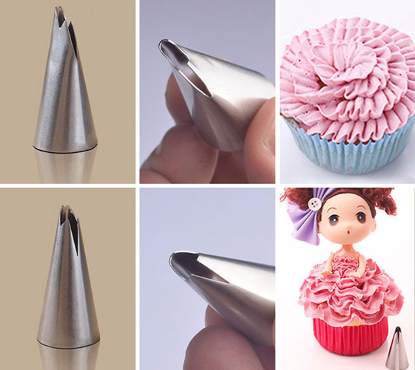 5 Pcs Barbie Skirt Dress Nozzles Set With Coupler