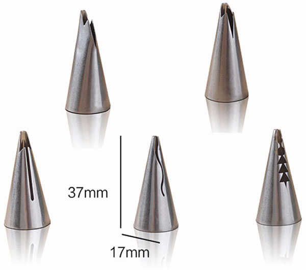 5 Pcs Barbie Skirt Dress Nozzles Set With Coupler