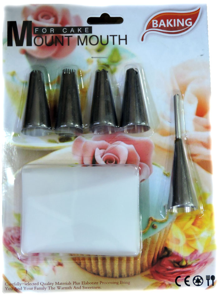 6 Pcs Stainless Steel Decorating Nozzle Set