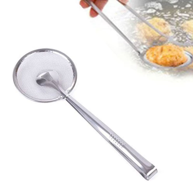 Frying Tong Stainless Steel Oil Frying Clamp Filter Colanders