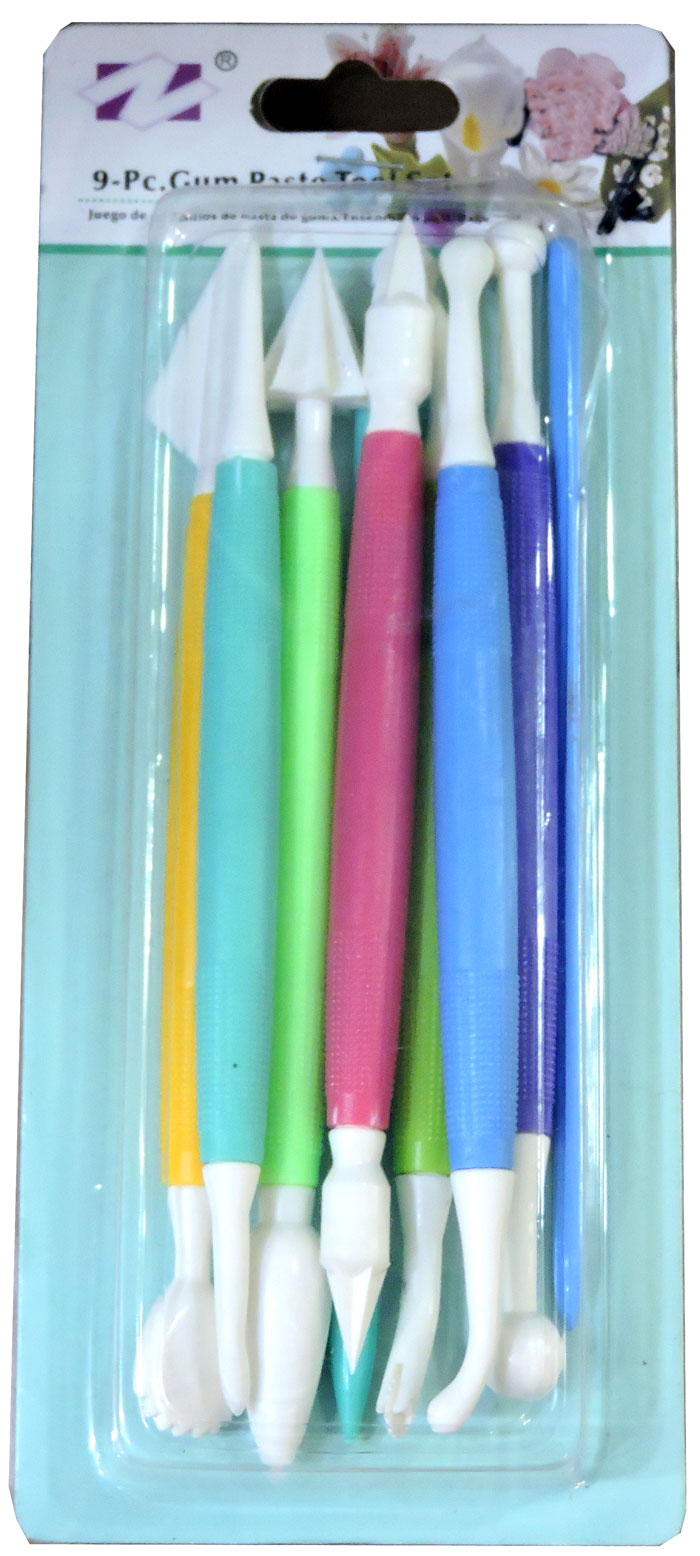 9 Piece Fondant &Amp; Gum Paste Modeling Tool Set