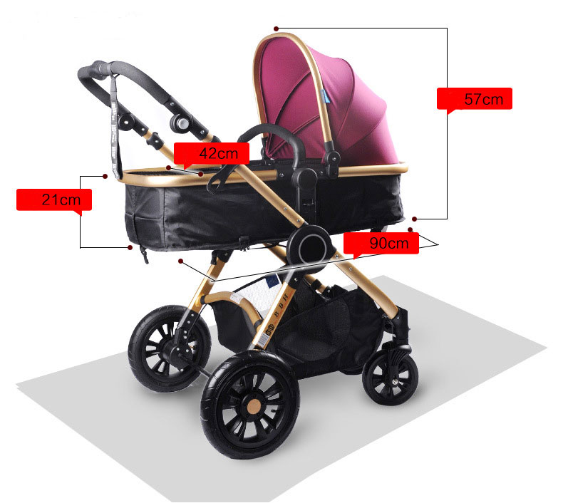 Baby High-Quality Stroller Two-Way Four-Wheeled Folding Baby Carriage