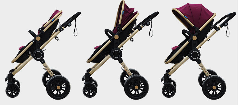 High Quality Baby Stroller Coffee Black