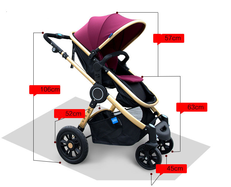 Baby High-Quality Stroller Two-Way Four-Wheeled Folding Baby Carriage