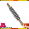 Rolling Pin Stainless Steel Wooden Handle