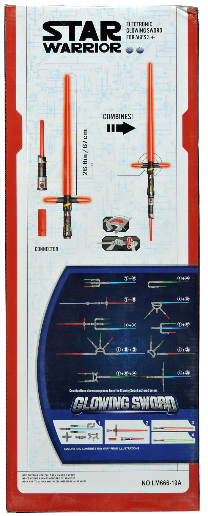 Star Warriors Glowing Sword Blades Light Up Lm666-19A 5 Star Warriors Glowing Sword Blades Light Up Lm666-19A