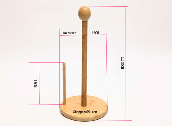 Vertical Bamboo Wood Tissue Holder