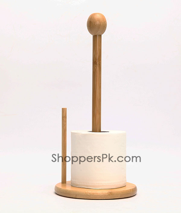 Vertical Bamboo Wood Tissue Holder