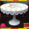 Vintage Lace Metal Cake Stand Pedestal