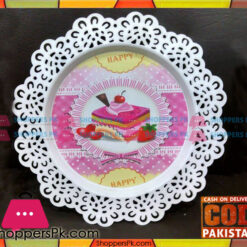 Vintage Metal Cake Serving Plate for 8 Inch Cake