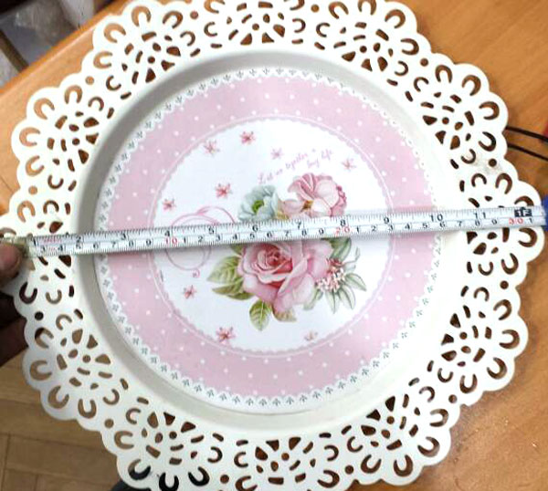 Vintage Metal Cake Serving Plate For 8 Inch Cake