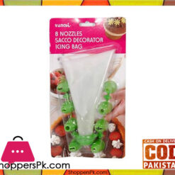 8 Nozzles Sacco Pastry Cake Decorator Icing Bag