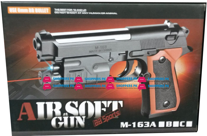 Air Soft Gun With Laser Light M-163A