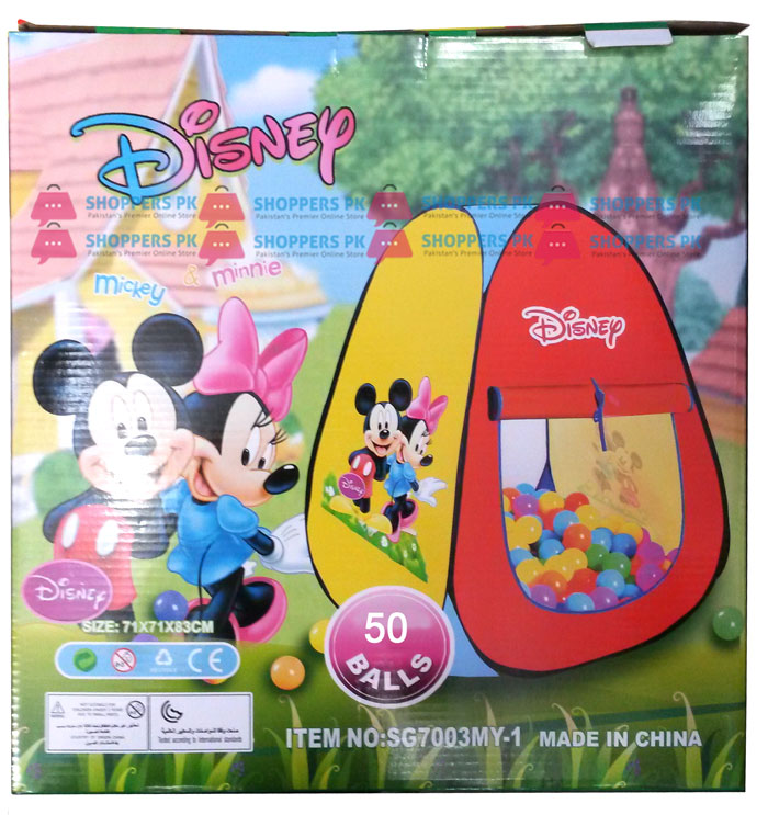 Disnip Mickey Mouse Tent With 50 Soft Balls