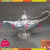 Pewter Metal Silver Aladdin Lamp Table Decoration Large