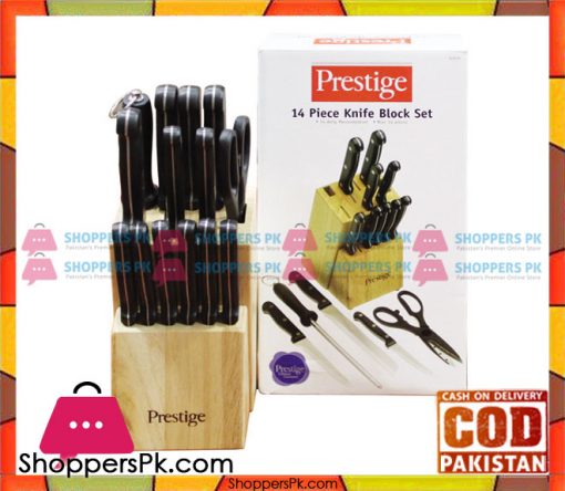Prestige 14 piece Knife Wooden Block Set 50509