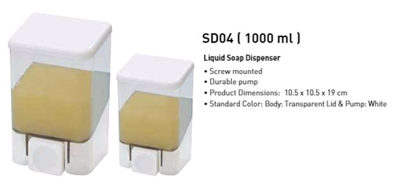 Primanova Bravo Soap Dispenser Clear 1-Lilter Turkey Made SD04