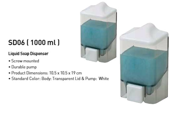 Primanova Spender Soap Dispenser Transparent 1 Liter Turkey Made Sd06