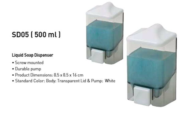 Primanova Spender Soap Dispenser Transparent 0.5-Liter Turkey Made Sd05