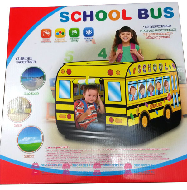 School Bus Pop Up Play Tent House