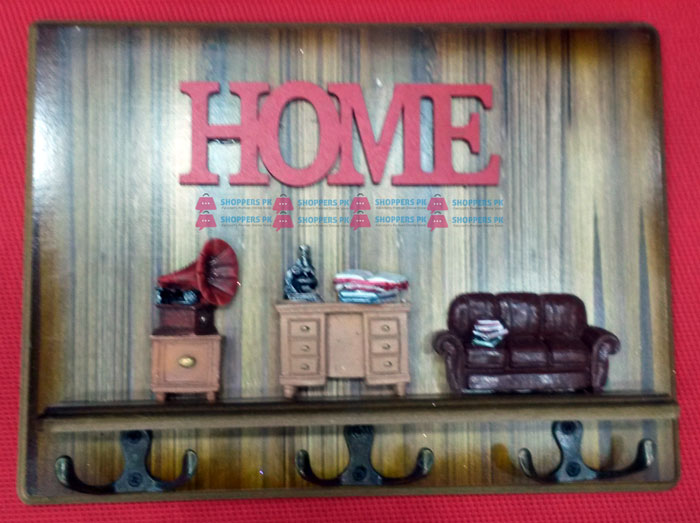 Wall Hanging Keys Holder Wooden 6 Hook Home