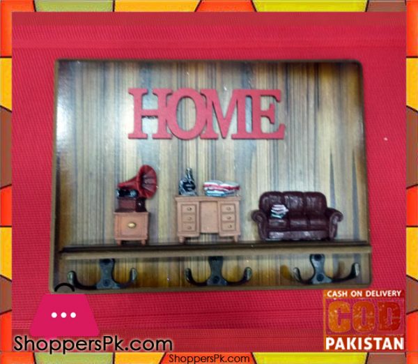 Buy Wall Hanging Door Type Wooden Key Holder 6 Hook A2 at Best Price in