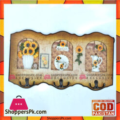 Wall Hanging Keys Holder Wooden 6 Hook