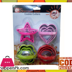 12 Pcs Stainless Steel Cookie Cutter with Plastic Handle