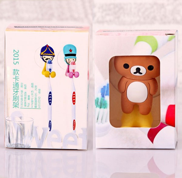 3D Cartoon Animal Tooth Brush Holder Suction Hook 1 Pcs