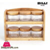 Billi 6 Pcs Glass Jar Set Thailand Made #Gwog55-6