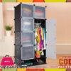 Intelligent Plastic Portable Cube Cabinet - 8 Cube With 1 Cloth Hanging + Shoe Rack