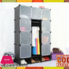 Intelligent Plastic Portable Cube Cabinet - 9 Cube With 1 Cloth Hanging And Shoe Rack