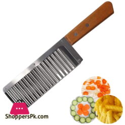 Crinkle Cutter Knife Wood Handle 1 Pcs