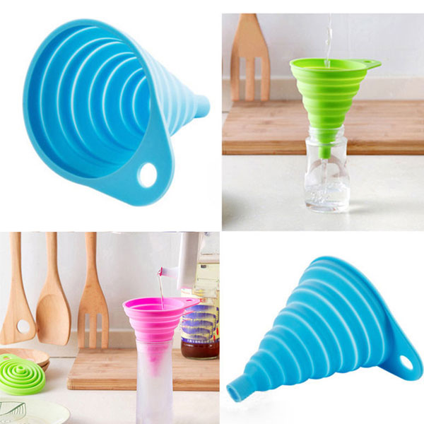 Silicone Foldable Funnel For Kitchen For One Pieces