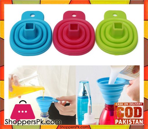 Silicone Foldable Funnel For Kitchen For One Pieces