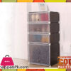 Intelligent Plastic Portable 4 Cube Shoe Cabinet With 1 Big Cabinet