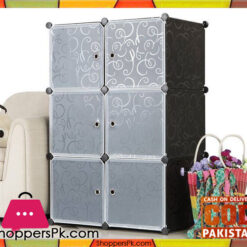 Intelligent Plastic Portable Cube Cabinet - 6 Cubes