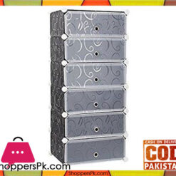 Intelligent Plastic Portable Cube Cabinet – 6 cube