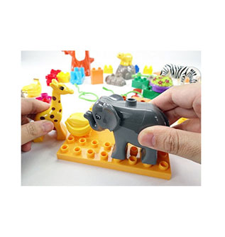 Jdlt Forest Tree House Themed Plastic Color Building Blocks Se, 43 Pcs