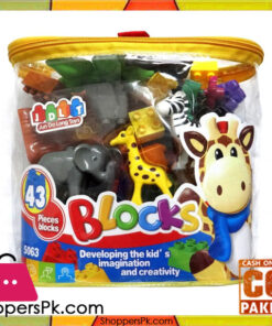 JDLT Forest Tree House Themed Plastic Color Building Blocks Se, 43 Pcs