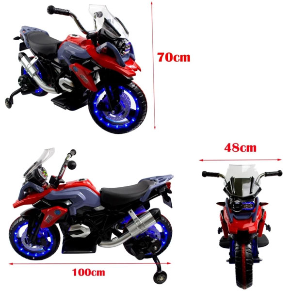 Kids Ride On Motocycle 12V Avigo Gs1200 Hand Accelerator Function With Lighting Wheels