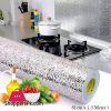 Kitchen Oil Proof Waterproof Sticker Aluminum Foil Kitchen Stove Cabinet Stickers Self Adhesive Wallpapers DIY Wall Stickers ( 61cm x 1.5 Meter )