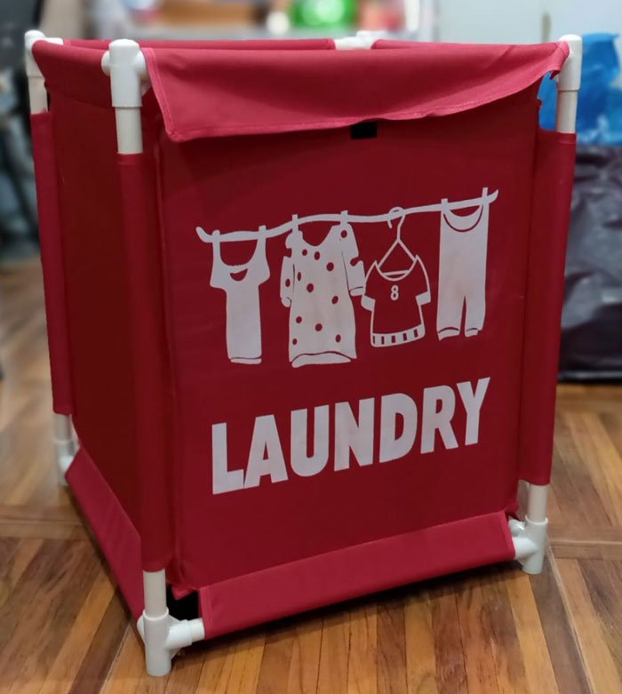Oxford Clothes Laundry Basket 18 x 18 x 21.5 Inch