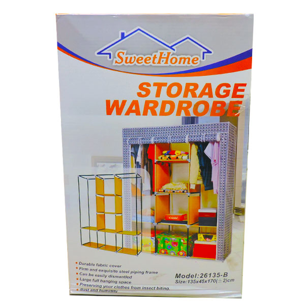 Portable Strorage Wardrobe Sweet Home 26135-B